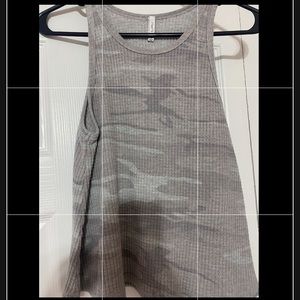 Z Supply Tia Camo Waffle Knit Tank Top